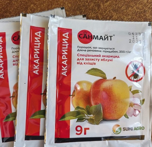 Санмайт — ефективний акарицид для боротьби з кліщами на плодових та овочевих культурах